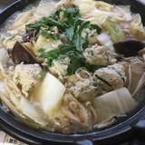 鶏団子の白味噌鍋